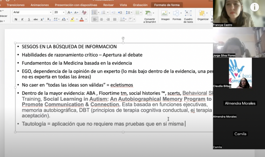 Junto a Francya Castro y el fonoaudiólogo Jorge Silva, hablamos de evidencia científica en Espectro Autista.